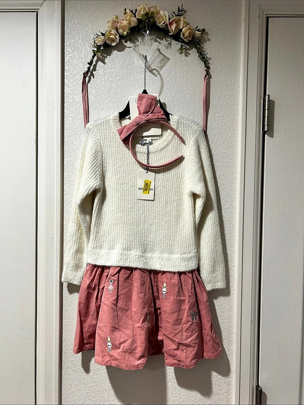 Adventure Wear 360 Girls Nutcracker Embroidered Sweater Dress